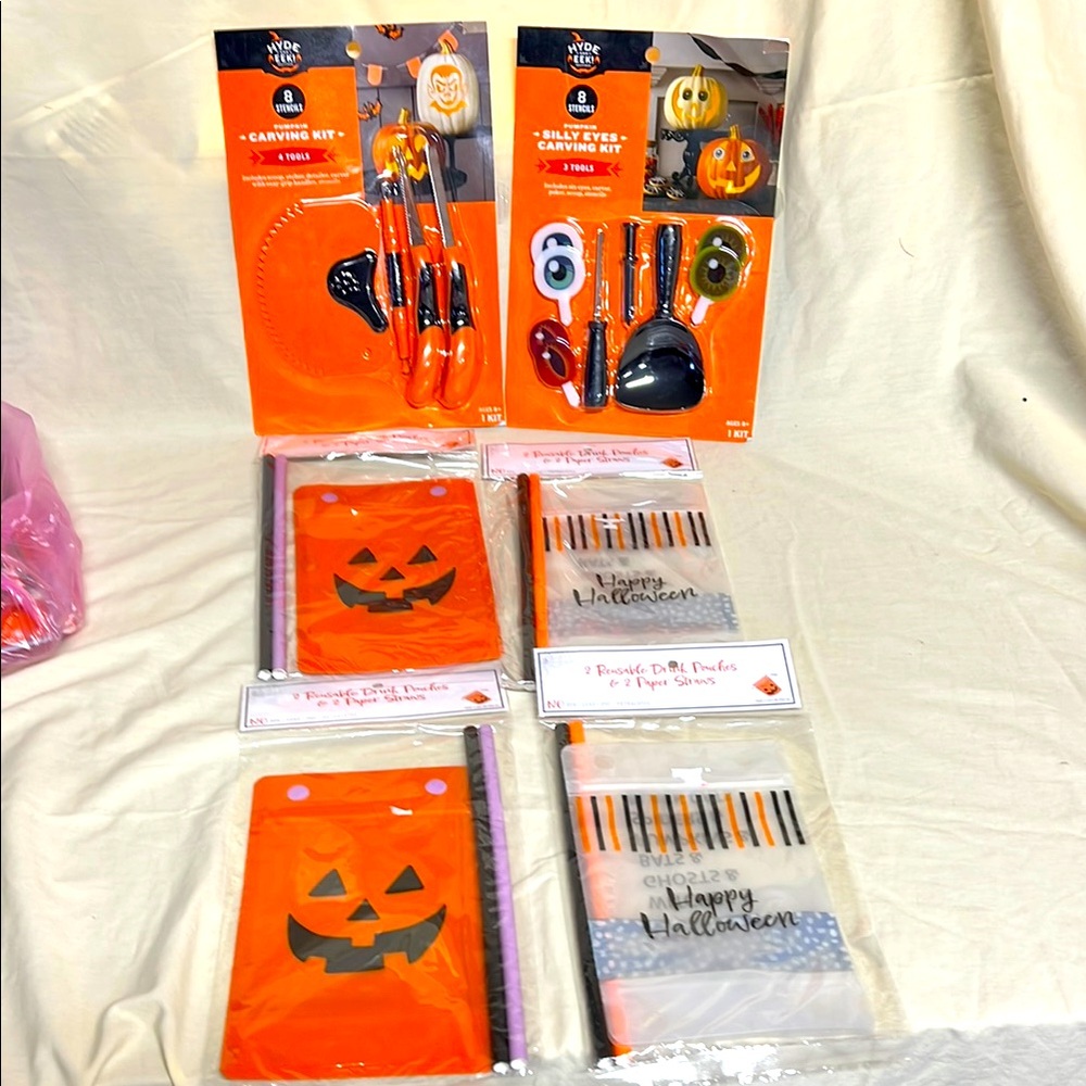 Halloween Party Supplies Set - Orange